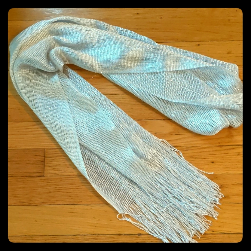 Shimmery Silver Scarf / Shawl